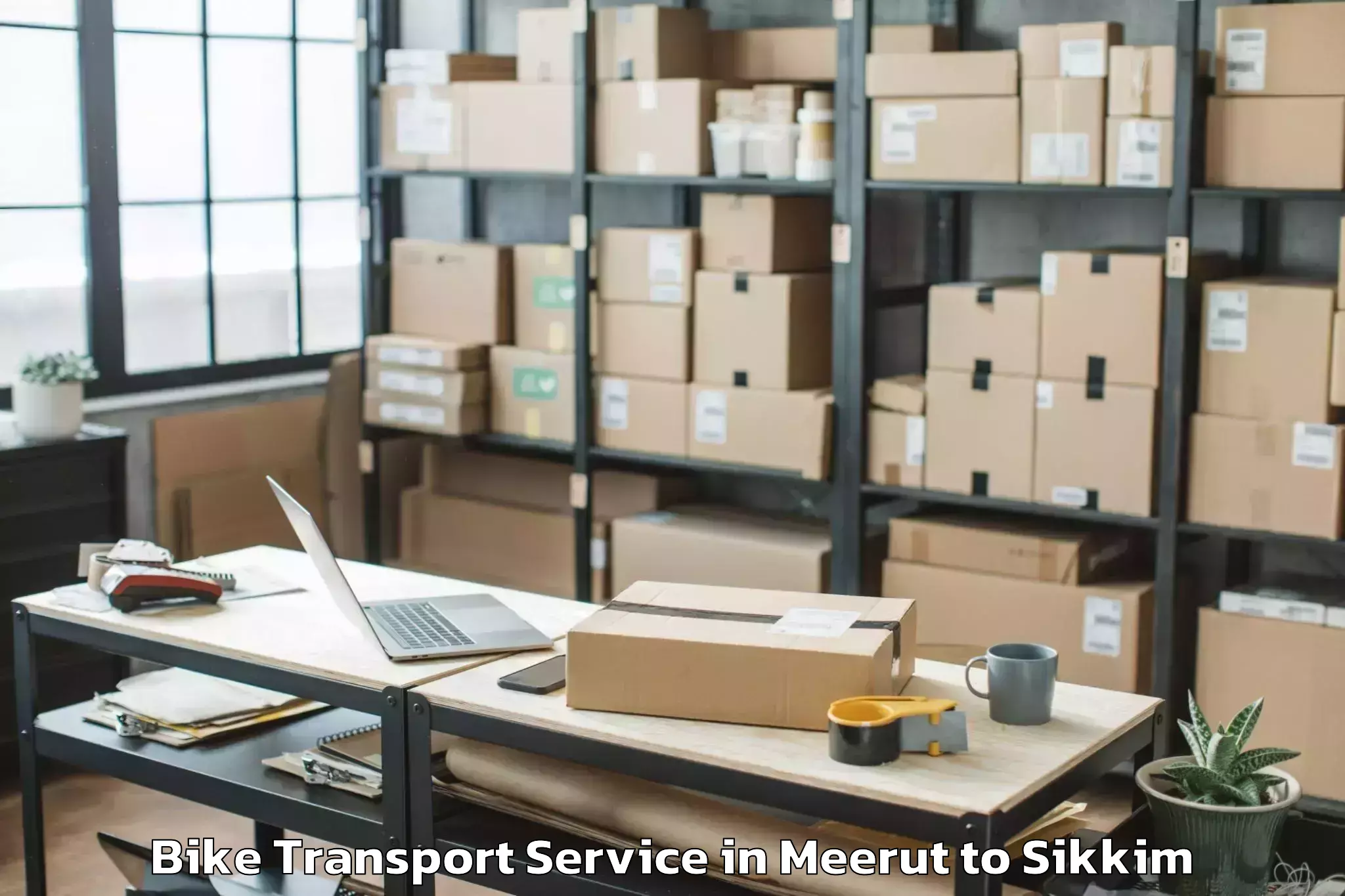 Easy Meerut to Gangtok Bike Transport Booking